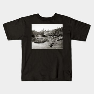 Old Mill in the Adirondacks, 1903. Vintage Photo Kids T-Shirt